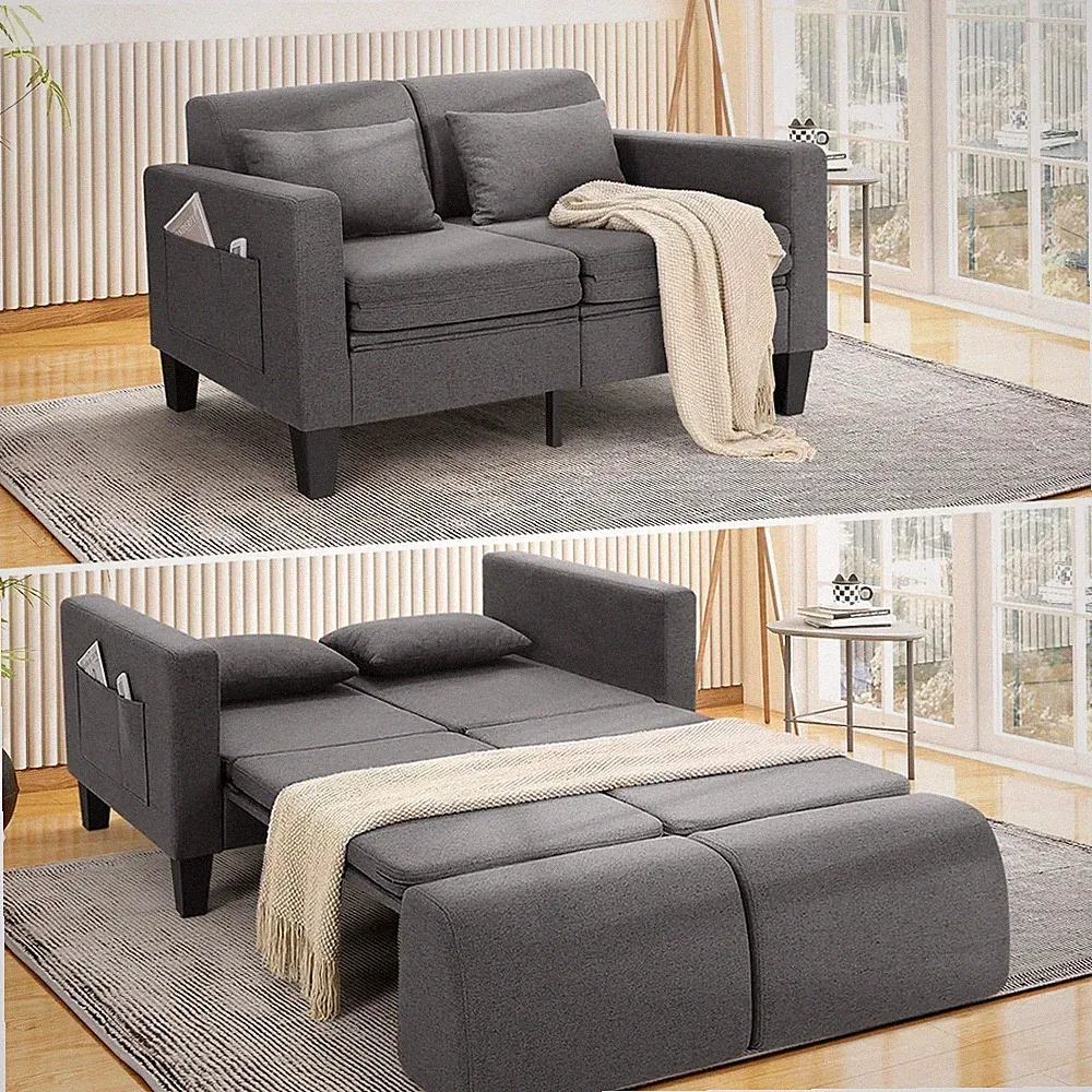 550lb Capacity Recliner Folding Sofa Couch, 6-in-1 Space Saving Loveseat Sofa~