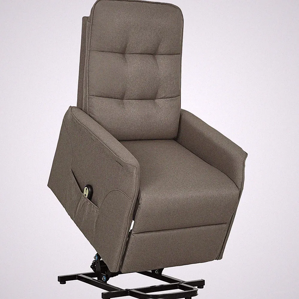 HOMCOM Lift Recliner Chair, Power Lift Sofa with Quick Assembly, Coffee