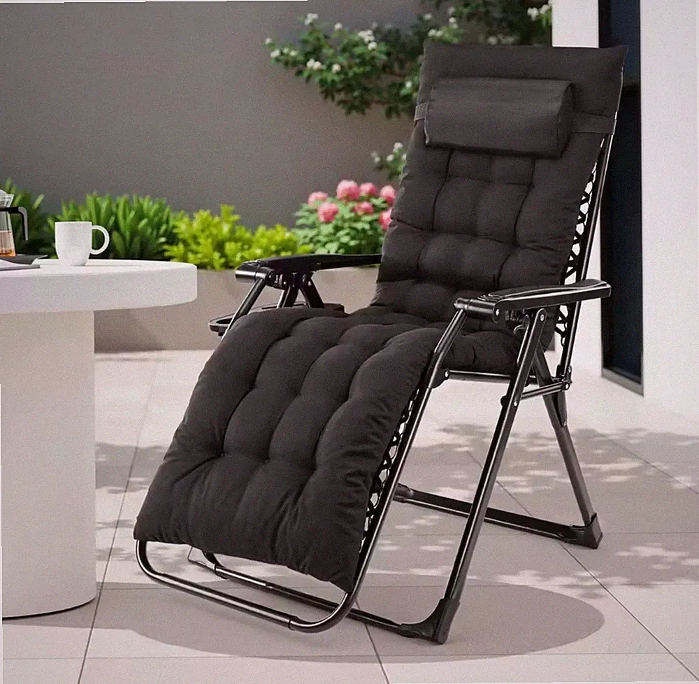 Black Iron Outdoor Recliner