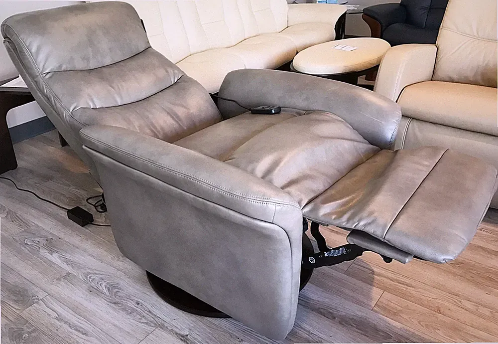 NEW Barcalounger Asher Swivel Power Massage Recliner 74M-8035 - Jamestown Iron